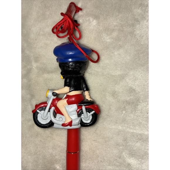 Vintage Betty‎ Boop Collectors Pen Topper And Pen Lot Of 2 Biker Peace Sign 1994 - Picture 14 of 15